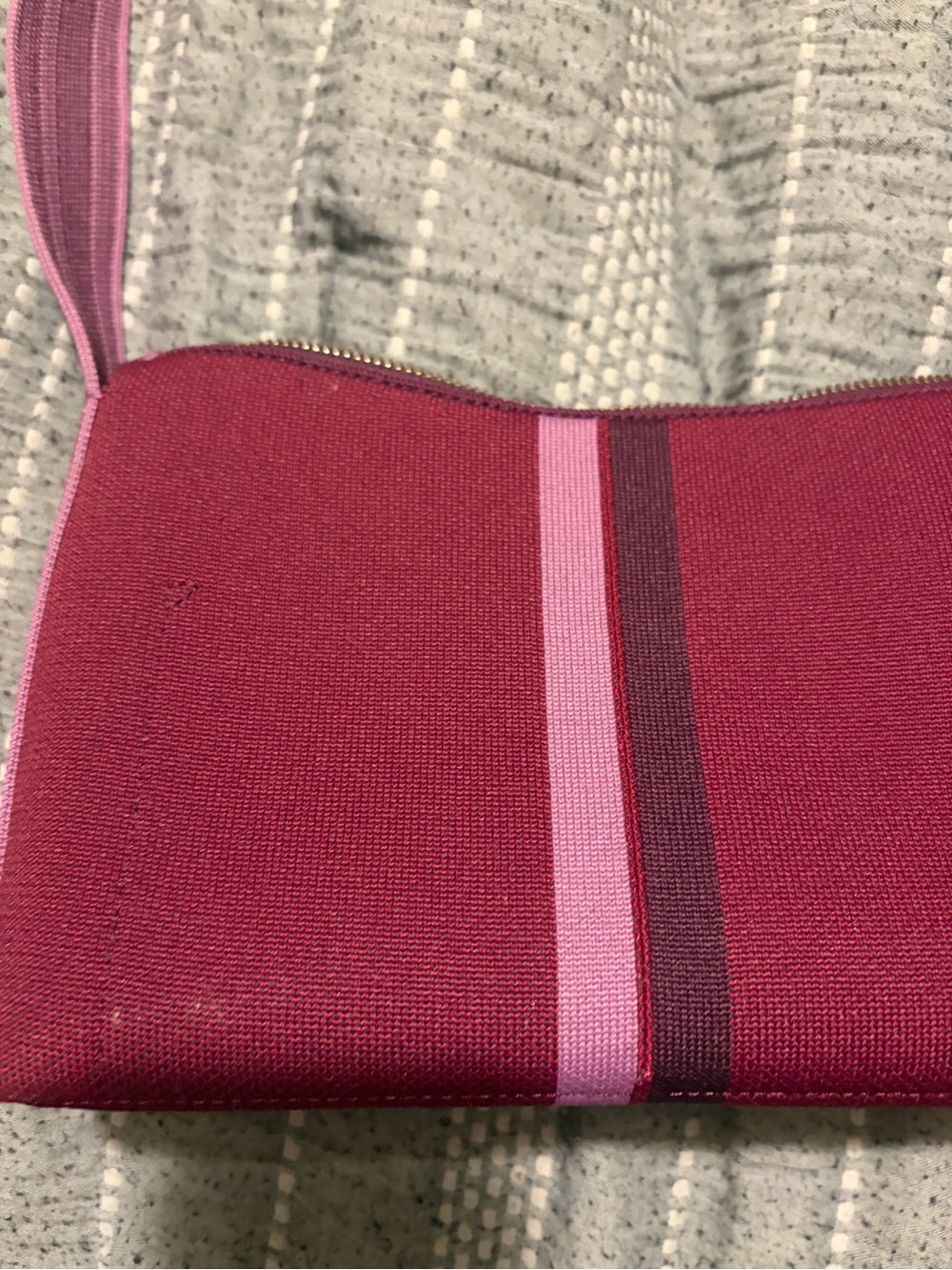 Rothy’s  Crossbody Bag in Berry with Stripe Detail - Picture 2 of 5